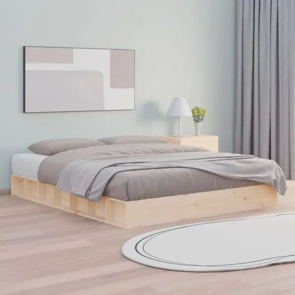 Gossi cadru de pat, 140x200 cm, lemn masiv