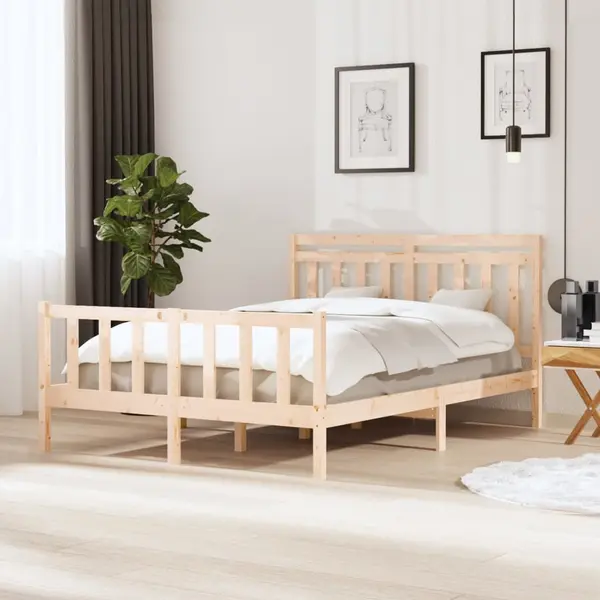 Gossi cadru de pat, 150x200 cm, lemn masiv, king size