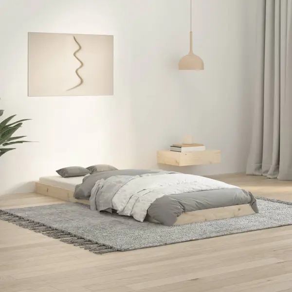 Gossi cadru de pat, 75x190 cm, mic, single, lemn masiv de pin