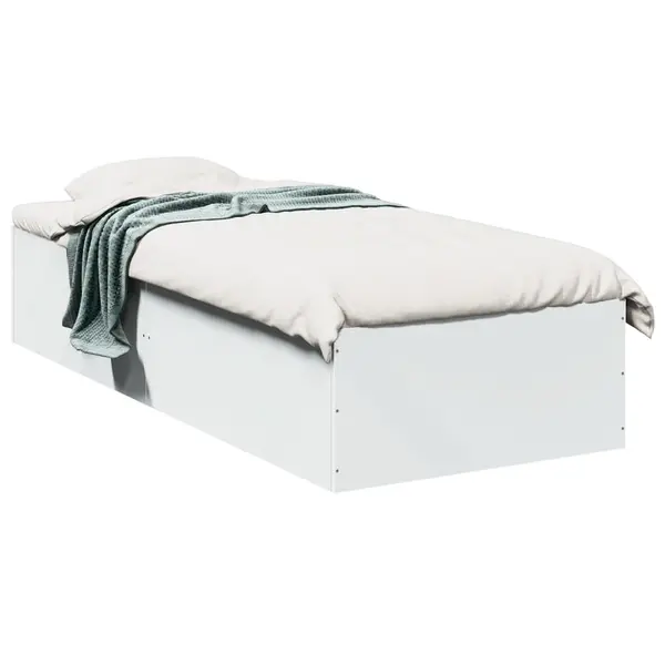 Gossi cadru de pat, alb, 100x200 cm, lemn prelucrat