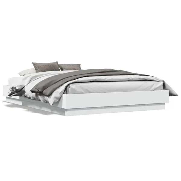 Gossi cadru de pat, alb, 120x190 cm, lemn prelucrat