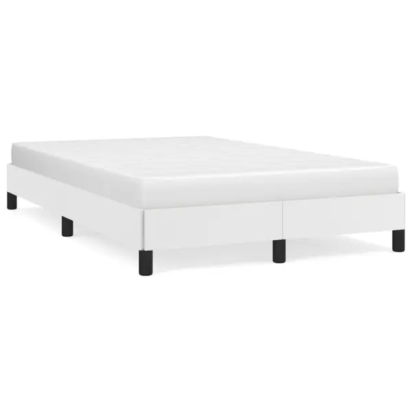 Gossi cadru de pat, alb, 120x190 cm, piele ecologica