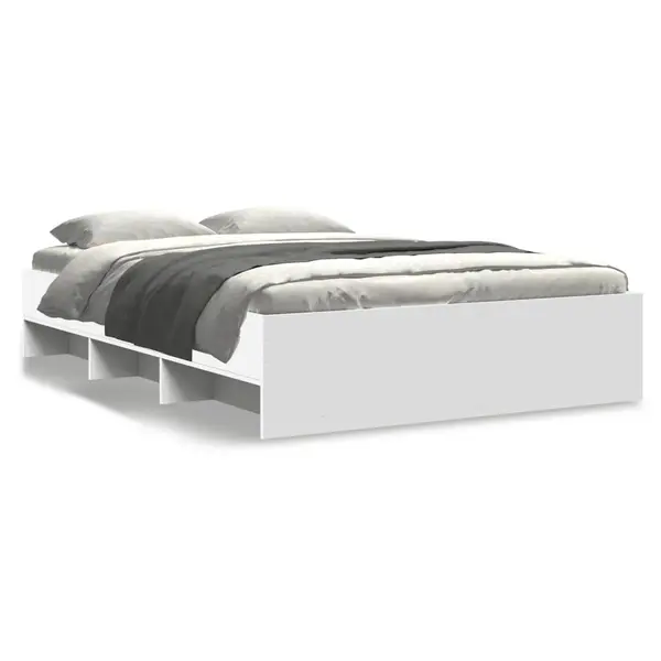 Gossi cadru de pat, alb ,135x190 cm, lemn prelucrat