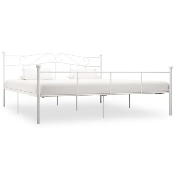 Gossi cadru de pat, alb, 180 x 200 cm, metal