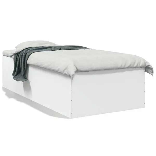 Gossi cadru de pat, alb, 75x190 cm, lemn prelucrat