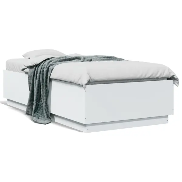 Gossi cadru de pat, alb, 75x190 cm, lemn prelucrat