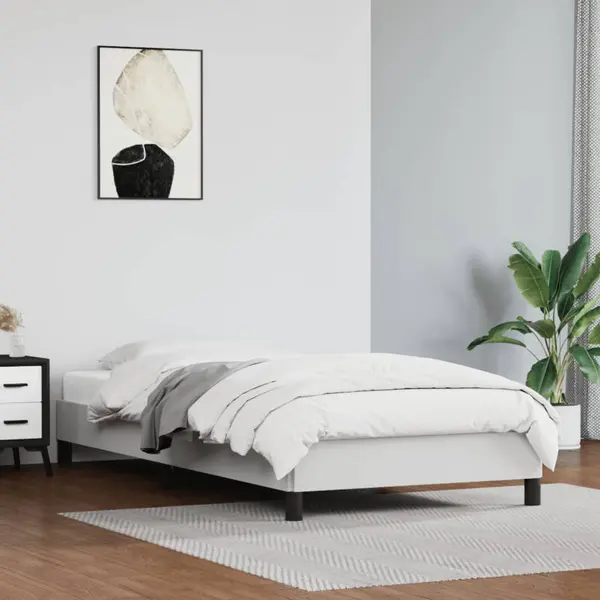 Gossi cadru de pat, alb, 80x200 cm, piele ecologica