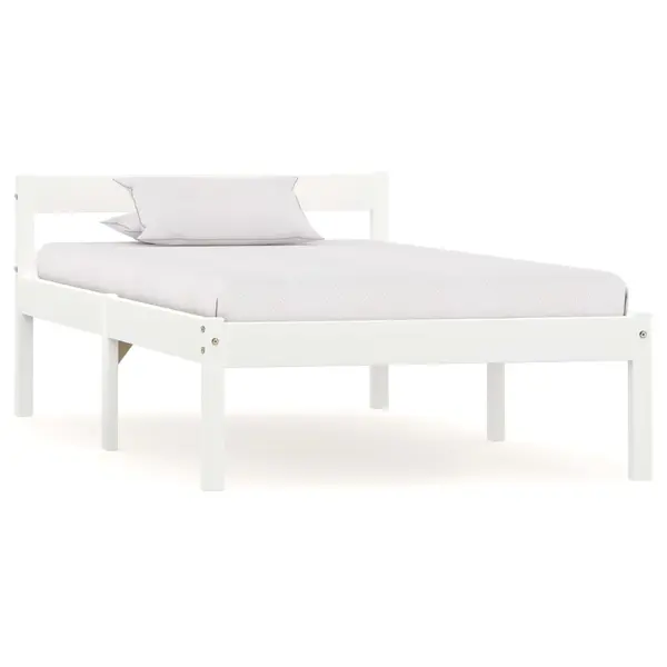 Gossi cadru de pat, alb, 90 x 200 cm, lemn masiv de pin