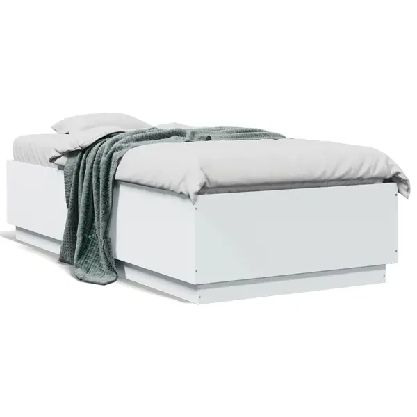 Gossi cadru de pat, alb, 90x190 cm, lemn prelucrat