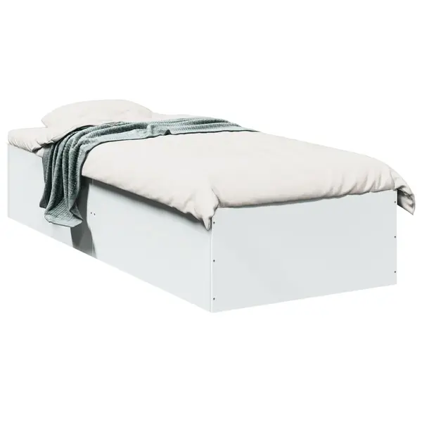 Gossi cadru de pat, alb, 90x190 cm, lemn prelucrat