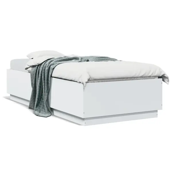 Gossi cadru de pat, alb, 90x200 cm, lemn prelucrat