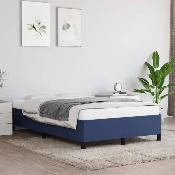 Gossi cadru de pat, albastru, 120x190 cm, material textil