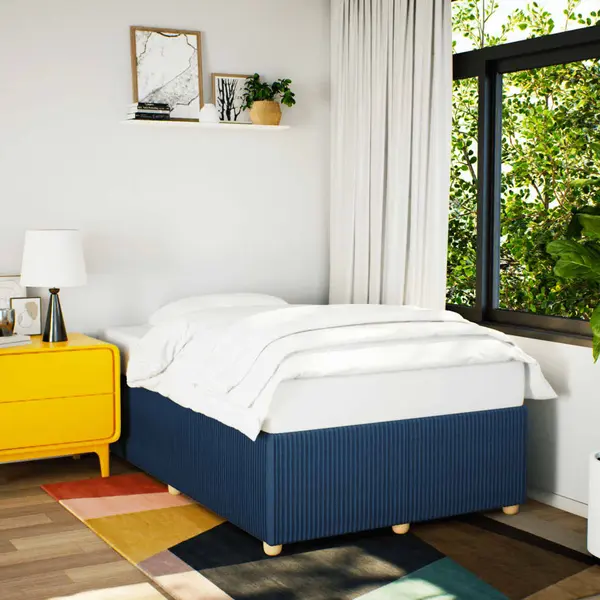 Gossi cadru de pat, albastru, 120x190 cm, material textil