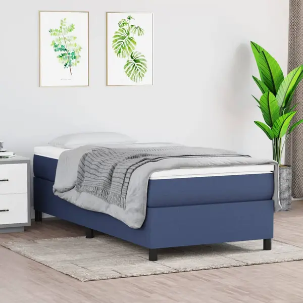 Gossi cadru de pat, albastru, 80x200 cm, material textil