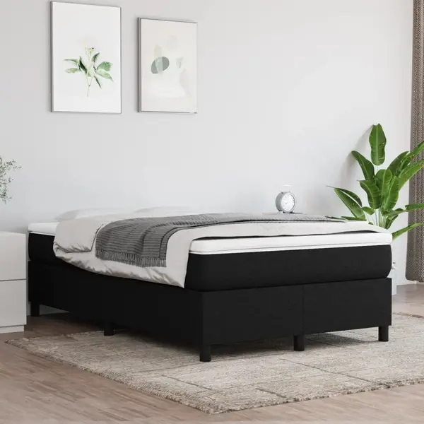 Gossi cadru de pat box spring, negru, 120x200 cm, textil