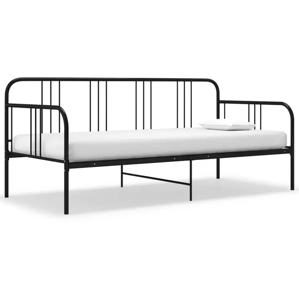 Gossi cadru de pat canapea, negru, 90 x 200 cm, metal