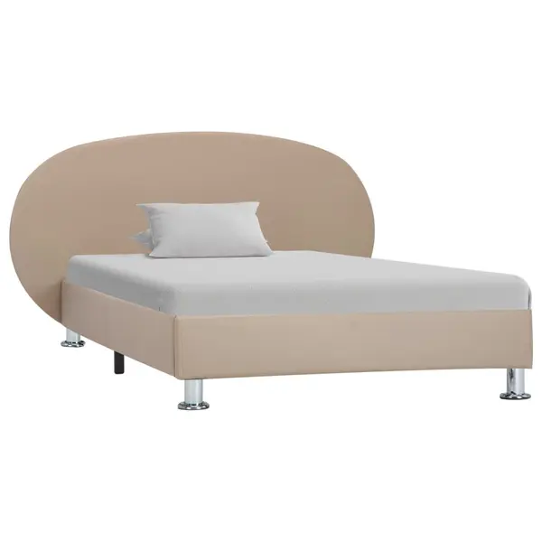Gossi cadru de pat, cappuccino, 100 x 200 cm, piele ecologica