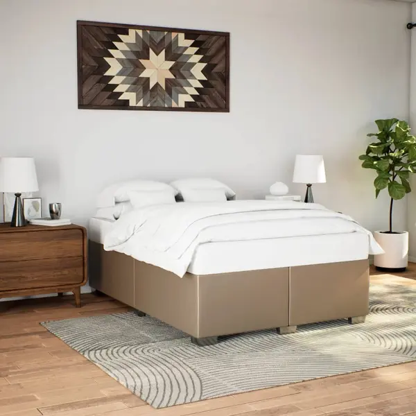 Gossi cadru de pat, cappuccino, 140x200 cm, piele ecologica