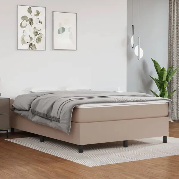 Gossi cadru de pat, cappuccino, 140x200 cm, piele ecologica