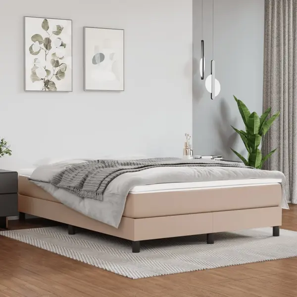 Gossi cadru de pat, cappuccino, 140x200 cm, piele ecologica
