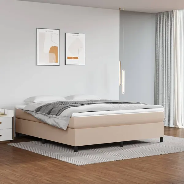 Gossi cadru de pat, cappuccino, 160x200 cm, piele ecologica