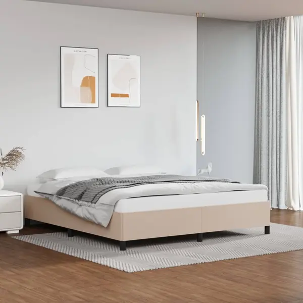 Gossi cadru de pat, cappuccino, 160x200 cm, piele ecologica