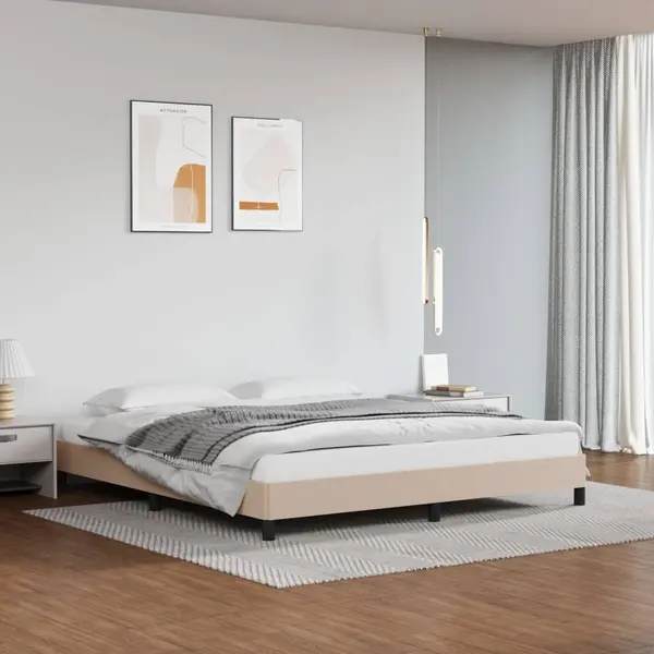 Gossi cadru de pat, cappuccino, 180x200 cm, piele ecologica