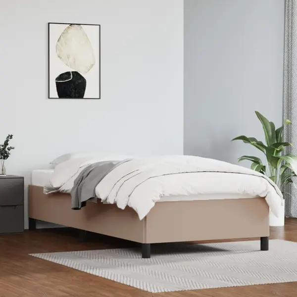 Gossi cadru de pat, cappuccino, 90x200 cm, piele ecologica