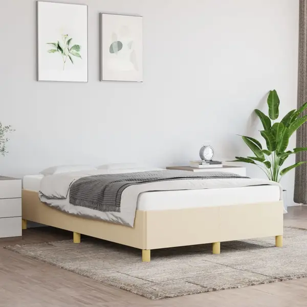 Gossi cadru de pat, crem, 120x200 cm, material textil