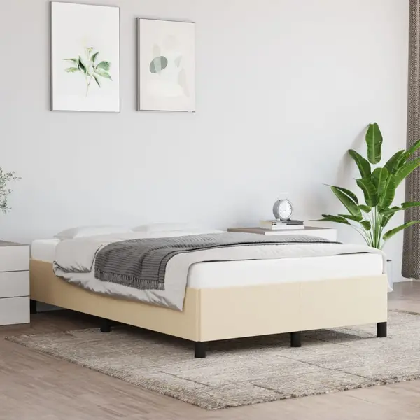 Gossi cadru de pat, crem, 120x200 cm, material textil