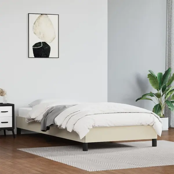 Gossi cadru de pat, crem, 80x200 cm, piele ecologica
