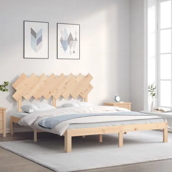 Gossi cadru de pat cu tablie, 160x200 cm, lemn masiv