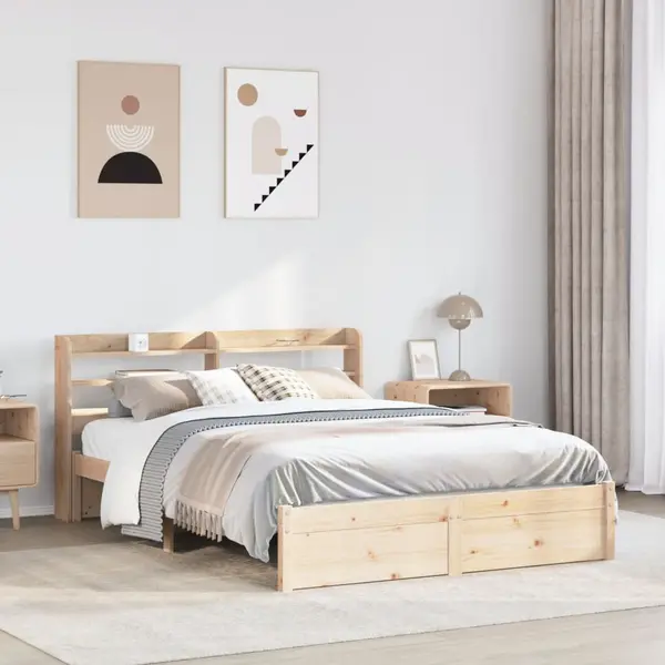 Gossi cadru de pat cu tablie, 160x200 cm, lemn masiv de pin