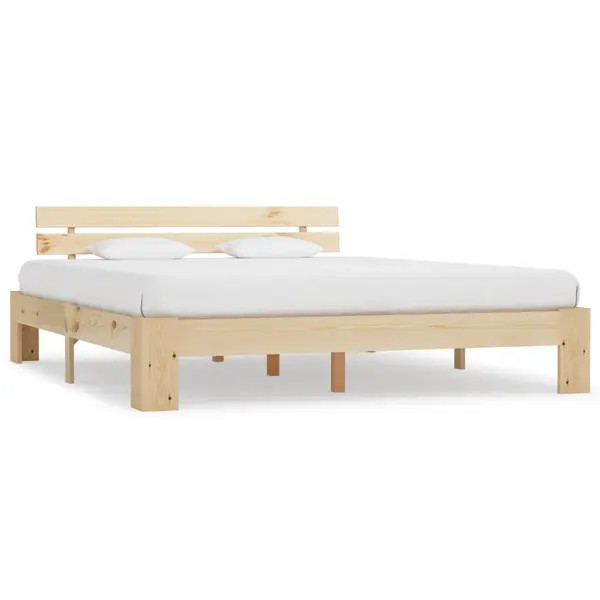 Gossi cadru de pat cu tablie, 160x200 cm, lemn masiv de pin