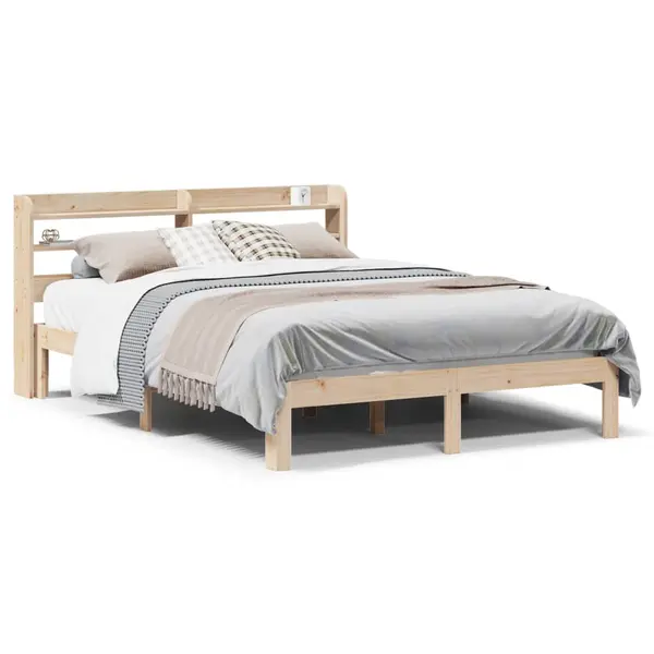 Gossi cadru de pat cu tablie, 160x200 cm, lemn masiv de pin