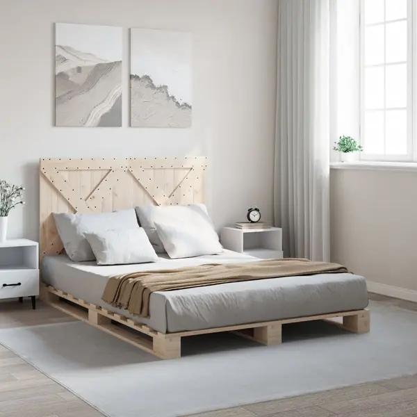 Gossi cadru de pat cu tablie, 160x200 cm, lemn masiv de pin