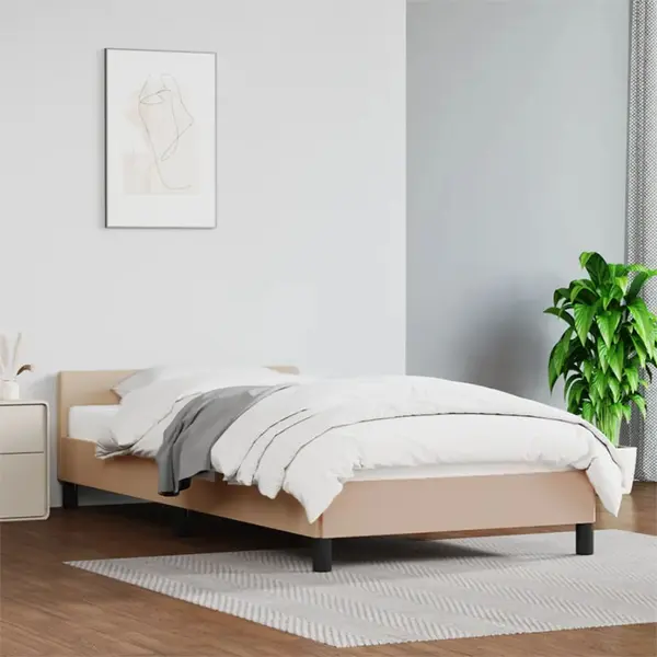 Gossi cadru de pat cu tablie fara saltea, cappuccino, 90x190 cm