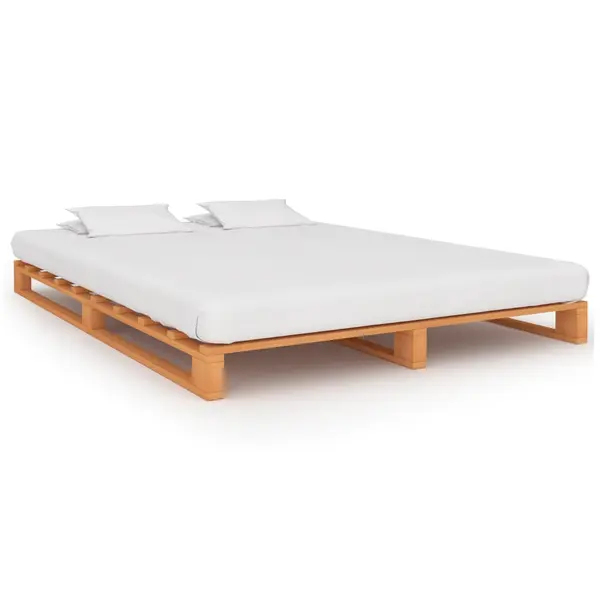 Gossi cadru de pat din paleti, maro, 140x200 cm, lemn masiv de pin