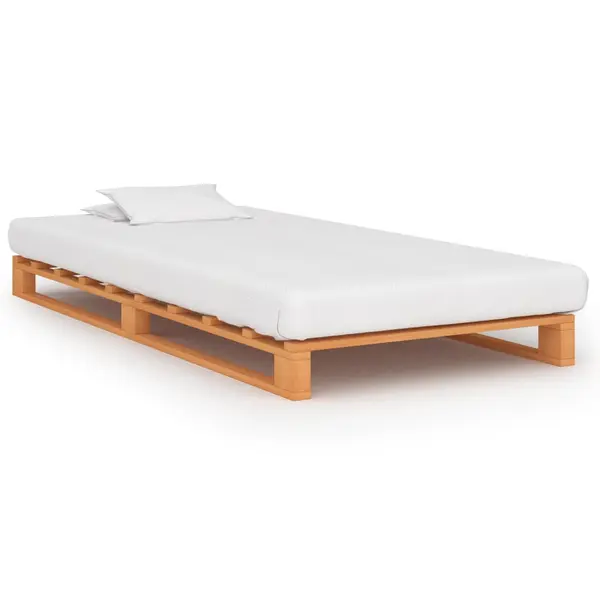 Gossi cadru de pat din paleti, maro, 90x200 cm, lemn masiv de pin