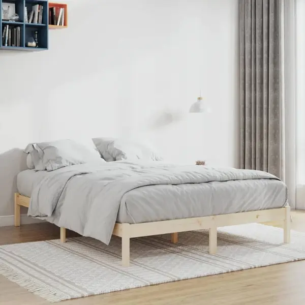 Gossi cadru de pat fara saltea, 152x203 cm, lemn masiv de pin, queen