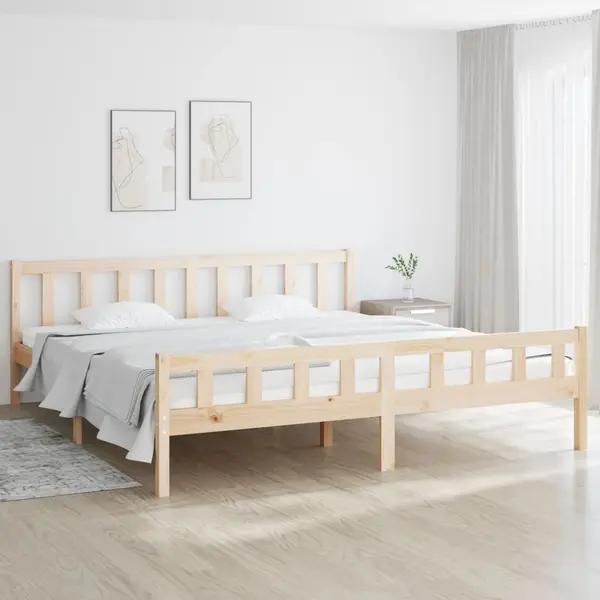 Gossi cadru de pat fara saltea, 160x200 cm, lemn masiv