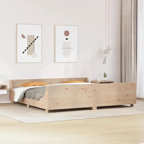 Gossi cadru de pat fara saltea, 180x200 cm, lemn masiv pin