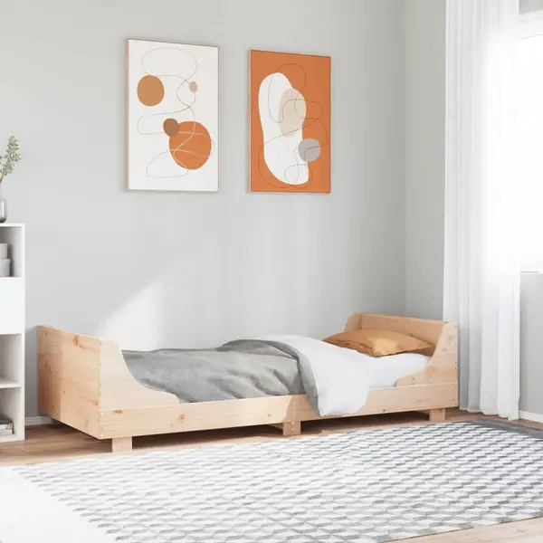 Gossi cadru de pat fara saltea, 75x190 cm, lemn masiv de pin