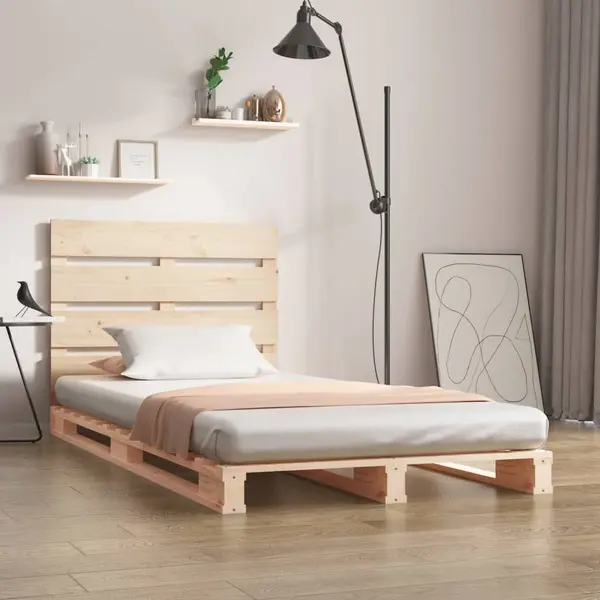 Gossi cadru de pat fara saltea, 90x200 cm, lemn masiv pin
