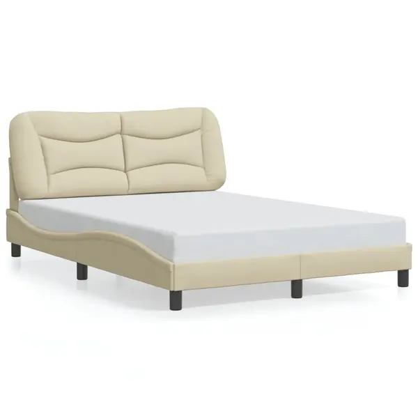 Gossi cadru de pat fara saltea, crem, 140x200 cm, textil