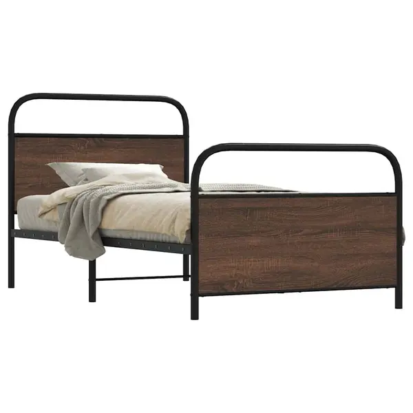 Gossi cadru de pat fara saltea stejar maro 90x200 cm lemn prelucrat