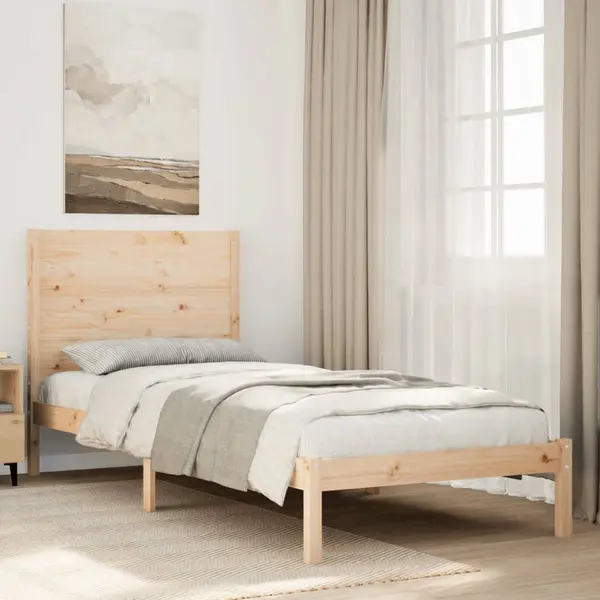 Gossi cadru de pat foarte lung fara saltea, 90x220 cm, lemn masiv