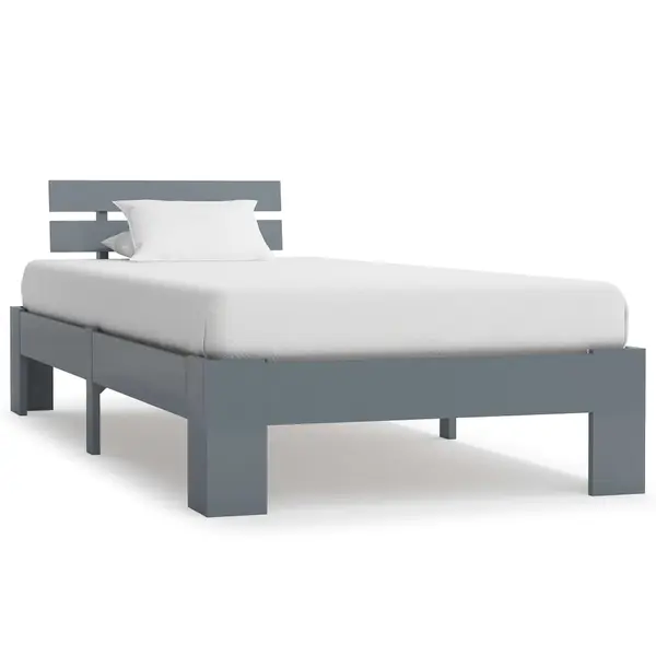 Gossi cadru de pat, gri, 100 x 200 cm, lemn masiv de pin