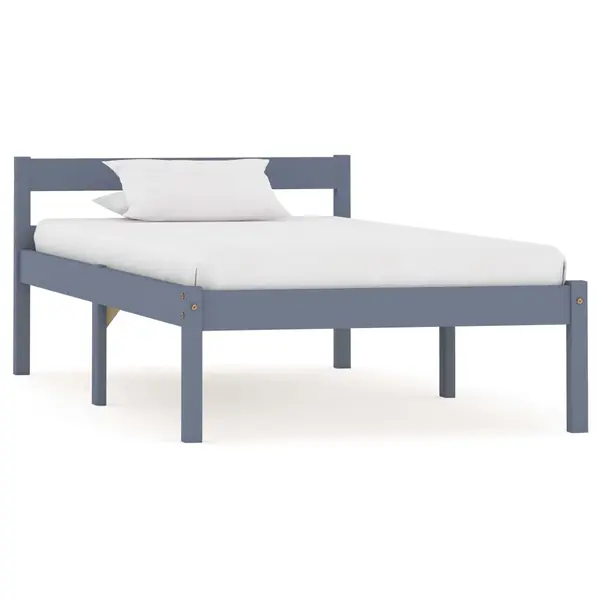 Gossi cadru de pat, gri, 100 x 200 cm, lemn masiv de pin