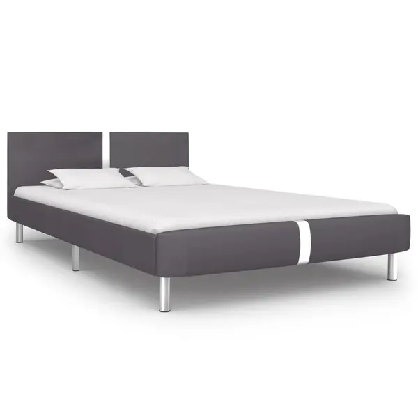 Gossi cadru de pat, gri, 140 x 200 cm, piele ecologica